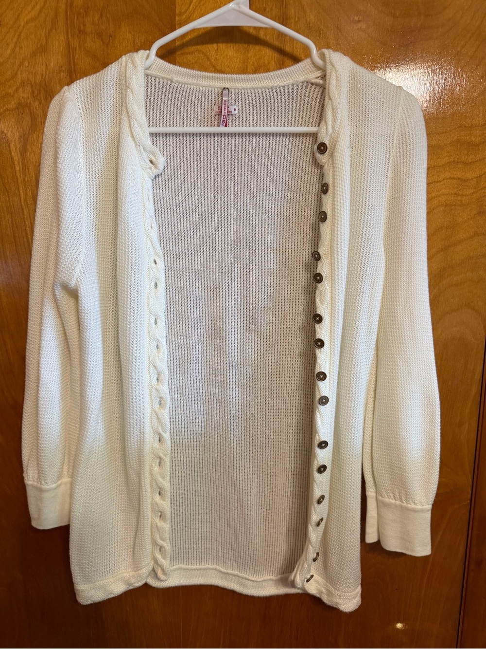 Red by marc ecko White Solid Knit Button Front Cardigan Sweater Women's M